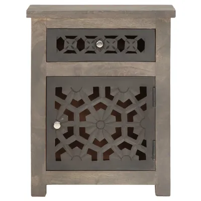 Image de vidaXL Table de chevet 40 × 30 × 50 cm en bois massif de manguier