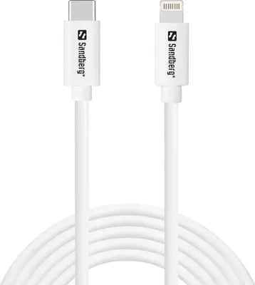 Image de Sandberg USB-C PD vers Lightning MFI, 2M blanc