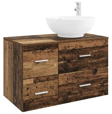 Immagine prodotto di vidaXL Set di mobili da bagno, 2 pezzi, legno massello riciclato e truciolato