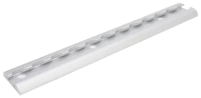 Image de Rail en L avec trou de fixation pour sécuriser les chargements – Rail d'arrimage robuste en aluminium pour plateaux de camions et remorques – Argent – 30 cm