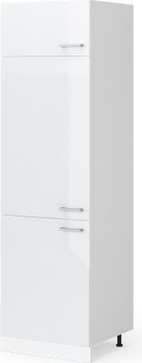Vicco Kühlumbauschrank R-Line, 60 cm, Weiß Hochglanz/Weiß