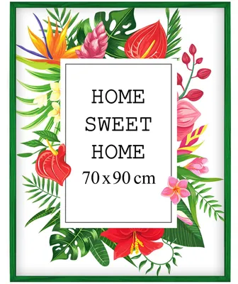 Produktbild von MG Design Grün Bilderrahmen 70 x 90 cm - Aus echtem Holz mit Acrylglas, zum Aufhängen & Aufstellen, für Fotos, Poster & Puzzle