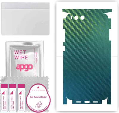 Produktbild von apgo Rückseite + Seiten Schutzfolie, Skin, kompatibel mit Xiaomi Mi 6, Hinten Displayschutzfolie aus Vinylfolie, kratzfest, einfache Montage - Kohlenstoff-Chamäleon CAKA1