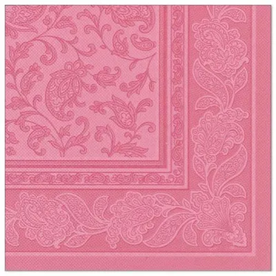 Produktbild von Papstar Servietten "ROYAL Collection" 1/4-Falz 40 cm x 40 cm rosa "Ornaments", 8 x 20 Stück