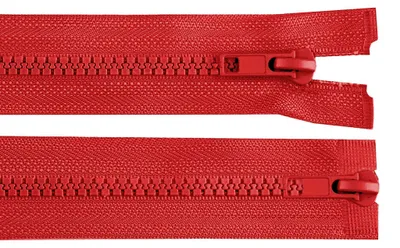 1 Reißverschluss 2-Wege 5mm 95 cm teilbar Autolock Doppelzipper rot