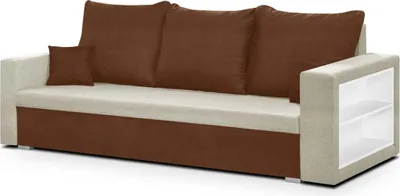 Produktbild von 3-Sitzer-Sofa mit Schlaffunktion SAM1 - Hellbraun/Creme