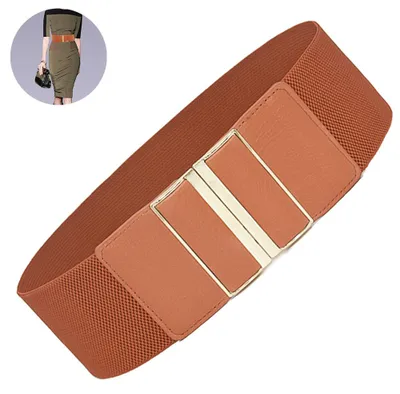 Produktbild von Damen breiter Gürtel, elastischer Stretch-Taillenbund, Damen-Kummerband