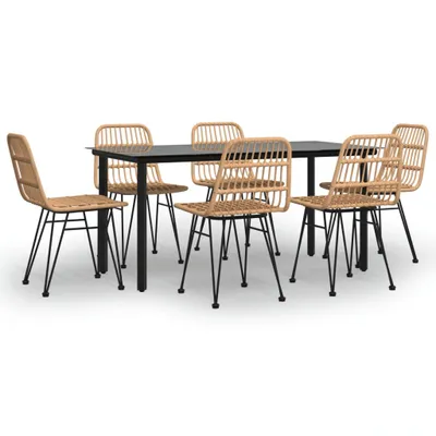 Produktbild von 7-tlg. Garten-Essgruppe Poly Rattan