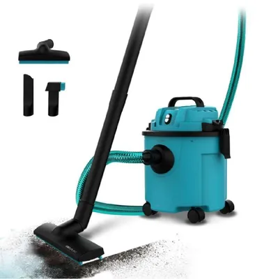 Zdjęcie produktu dla Cecotec Conga Rockstar Wet & Dry Compact Garden Plus, 1200 W, Bęben próżniowy, Suchy i Mokry, Worek na kurz, 16 l, Niebieski
