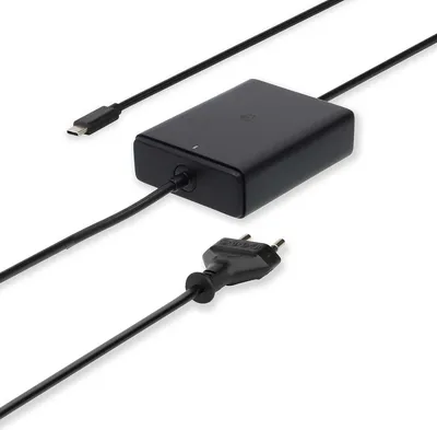 Obrázek produktu pro Adaptér pro notebook | GaN | 45 W | 5 / 9 / 12 / 15 / 20 V DC | 2,25 / 2,33 / 2,92 / 3,0 A | Používá se pro: Notebook / Smartphone / Tablet | Euro / Type-C (CEE 7/16)