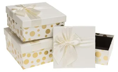 Immagine prodotto di Scatole regalo oro-grigio, 3 pezzi