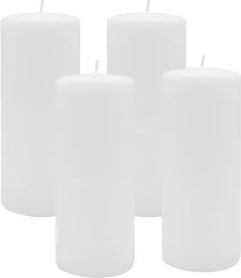 Produktbild von 4er Set Adventskranzkerzen Weiß Ø 70 x 180 mm