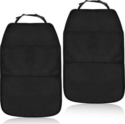 Produktbild von Unyqoos® 2er Set Rückenlehnenschutz für Auto – wasserdichter Oxford-Sitzschutz & Organizer für Rückbank, Trittschutz 67 × 43,6 cm