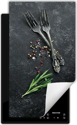 Immagine prodotto di DarHaus Piastra di copertura per fornelli 1 pezzo 30x52 cm Tappetino antiscivolo Roll-up, ardesia - Spezie
