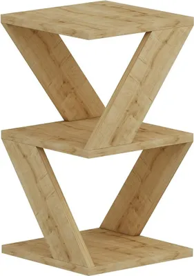 Produktbild von Beistelltisch aus Holz "Albeni" - 30 x 30 x 50 cm - Eiche Saphir
