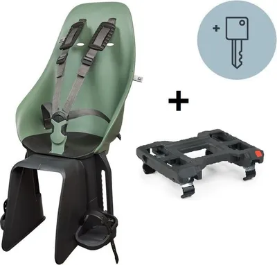 Produktbild von Urban Iki Gepäckträgerkindersitz Fahrrad mit Adapter grün schwarz abschließbar TaKe