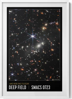 Produktbild von Kosmos-Themenposter NASA-Bilder– Wandbild mit Rahmen – Gerahmtes Bild  – Wanddekoration – 70x100 cm –  Weiß Rahmen