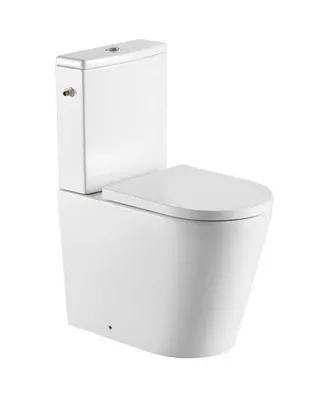 Produktbild von SAT Brevis Stand-Kombi-WC mit Tornado-Spülung Wasseranschluss links/rechts spülrandlos und Vario-Abgang, schwarz matt