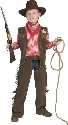 Produktbild von Cowboykostüm Cowboy Sheriff Wilder Westen Jungen Kinder Western Kinderkostüm Set Gr. 128