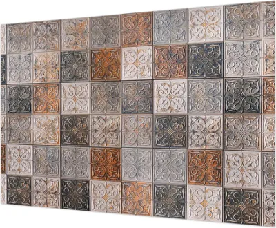 Produktbild von Wandtapete - Dekorative Tapete für Wohnzimmer - Tapetenfolie für Wanddekoration - 208x146 cm - Zierfliesen
