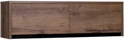 Produktbild von Hängeschrank Martin mit zwei Türen, Hängendes Bücherregal, Metallgriffe (Farbe: Monastery Eiche / Schwarz Hochglanz)