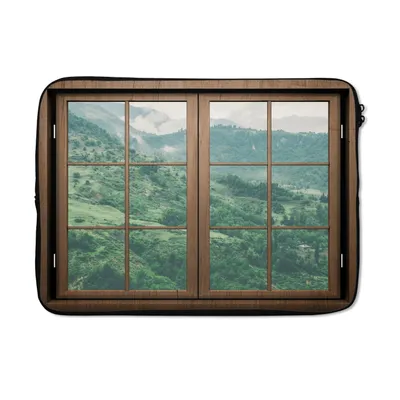 Produktbild von MuchoWow® Laptop Hülle 13 Zoll Aussicht - Bäume - Natur Laptoptasche - Laptophülle - Sleeve - Rundumschutz