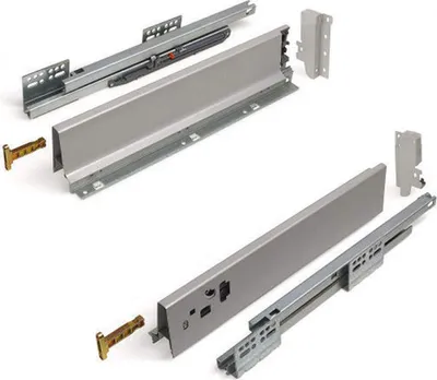 Immagine prodotto di Sistema di spondine SO-BOX grigio Altezza: 84 mm Profondità: 450 mm Portata del cassetto fino a 40 kg Chiusura morbida