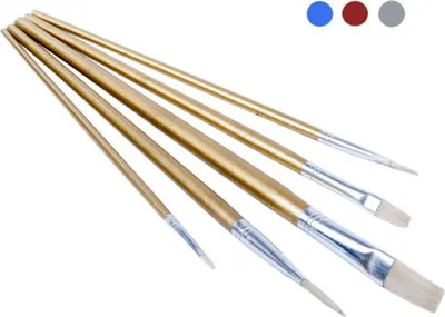 Produktbild von Pinselset 5-tlg. flach Flachpinsel Künstlerpinsel Malpinsel Malerpinsel Pinsel