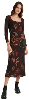 Produktbild von Desigual Damen Arkan Pullover Midikleid braun XS