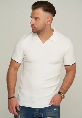 Produktbild von CARISMA Herren Poloshirt CRMANAUS Rippstrick Kurzarm Polo T-Shirt