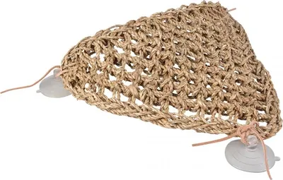 Produktbild von Aqua Della Reptilien Seegras Hängematte dreieckig beige, Maße: 40 x 22,5 x 4 cm