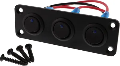 Produktbild von Wippschalter mit blauer LED, 12V - 1-4-fach Ausführung: dreifach