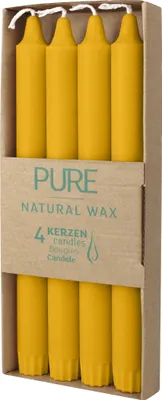 Produktbild von 100% PURE, NATURAL WAX, Stabkerze, Natur, WENZEL, 250/23 mm, Brenndauer ca. 10h, 100% plastikfreie Verpackung