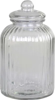 Produktbild von Chic Antique VORRATSGLAS im Rillen Design Glas GROSS 32x17 cm 4,6 Liter