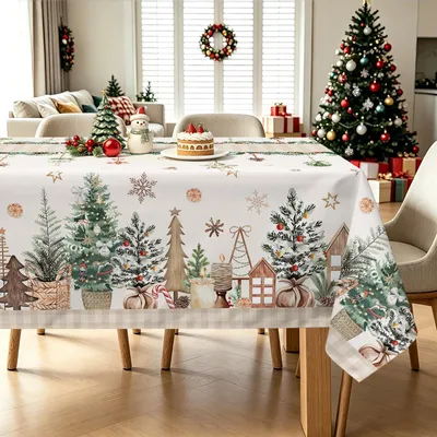 Tischdecke Weihnachten 140x200 cm Polyester