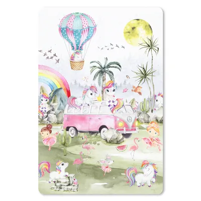 Produktbild von MuchoWow® Mauspad Mousepad Einhorn - Regenbogen - Kinder - Mädchen - Auto 18x27 cm - Mousepads - Maus Mat - Pad - Mausunterlage
