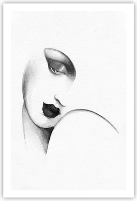 Produktbild von Poster - Poster ohne Rahmen - Porträt Frau Skizze - 61x91,5 cm - Wand Bild - Wanddeko - Wandbilder - Kunstposter - Wandposter - Bilder - Kunstdruck - Wanddekoration - Wandbild - P2XPA61x91-4475