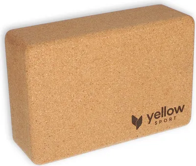 Produktbild von yellowBLOCK Yoga Kork - Yogawürfel aus Naturkork - Braun - 1 Stk.