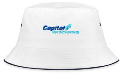 Produktbild von Spreadshirt Stromberg Gesticktes Logo Der Capitol Versicherung Fischerhut, S/M (Caps), Weiß/Navy