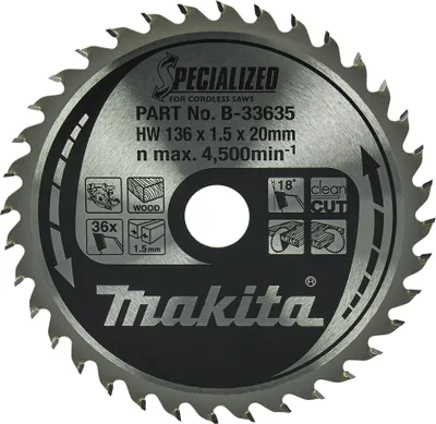 Produktbild von Makita B-33635 SPECIALIZED Sägeb.136x20x36Z