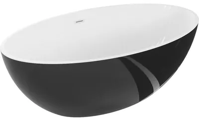 Obrázek produktu pro Mexen Nike volně stojící vana 175 x 100 cm, bílá/černá, bílý přepad - 54071751075-20