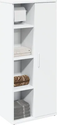 Produktbild von Möbel Badezimmerschrank mit Rollenhalter Weiß 39x22x90 cm - Badezimmer &45319