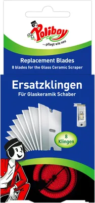 Produktbild von Poliboy Ersatzklingen für Glaskeramikschaber - Inhalt 8 Stück