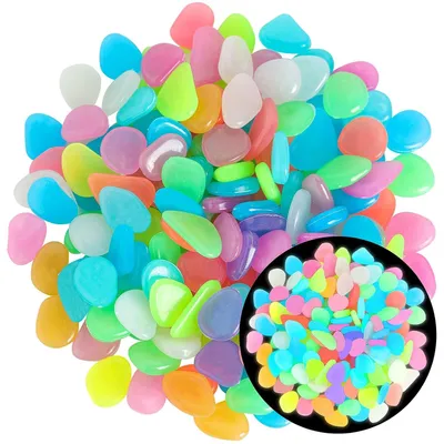 Imagen del producto de Piedras luminosas, 400 unidades, fluorescentes, para jardín y acuario
