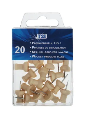 Produktbild von 100 (5x 20) Pinnwandnadeln aus Holz