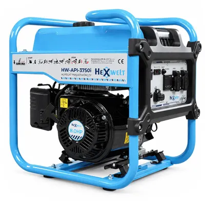 Produktbild von Inverter Stromerzeuger HEXWELT 3800W Benzin Generator 230V 3,5kW Kupferwicklung HW-API-3750i