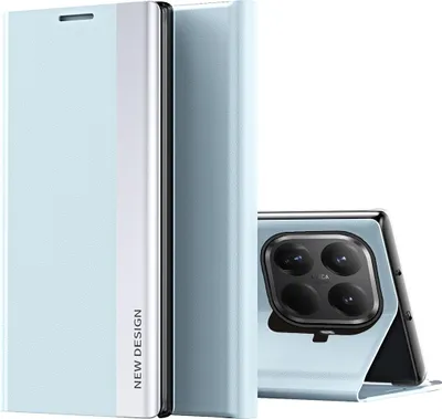 Produktbild von Hülle für Xiaomi 15T Pro, Kunstleder Magnetisch Klapp Stand Schutzhülle Blau