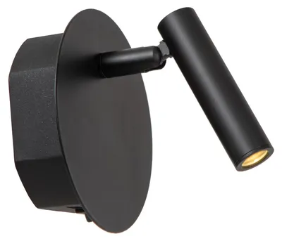 Produktbild von JOLIJN – Wiederaufladbare Nachttischlampe / Wandleuchte – Batteriebetrieb – Ø 10,2 cm – LED – 1x2W 3000K – Magnetisch – Schwarz