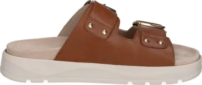 Produktbild von Caprice Damen Pantolette Leder Zweiriemer mit Plateausohle 9-27202-46, Größe:39 EU, Farbe:Braun