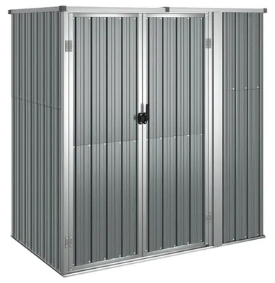 Immagine prodotto di Casetta da giardino – Deposito da giardino zincato con serratura e resistente alle intemperie - 161x89x161 cm